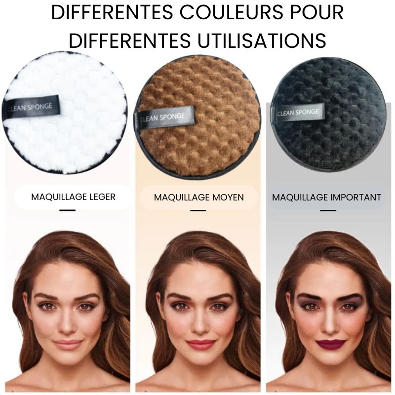 Eponges démaquillantes pour le visage