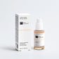 Crème solaire teintée SPF30 Maria Devoghe avec son flacon pompe et boîte blanche, design épuré.