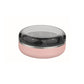 Mini masseur oculaire EMS pour anti-cernes et anti-rides, boîtier rose avec couvercle transparent.