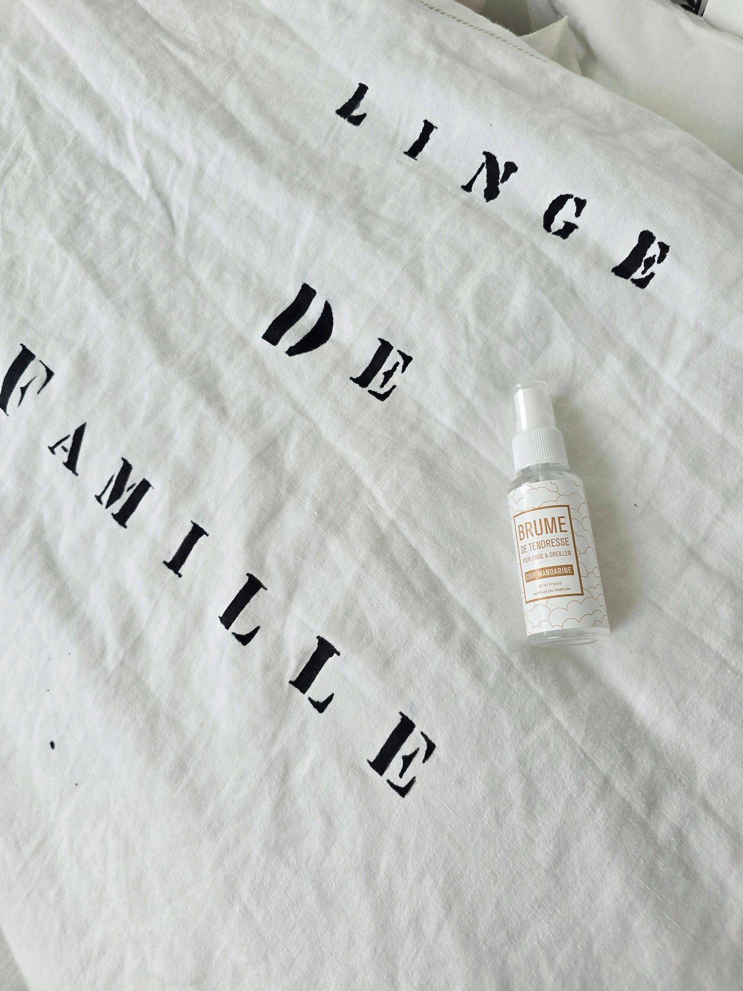 Brume de Tendresse Cuir Mandarine pour linge et oreiller