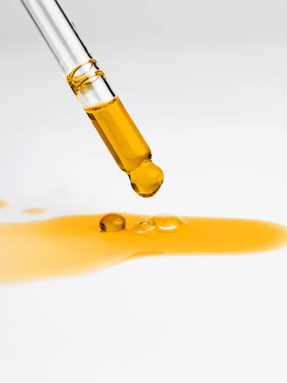 Texture de l'huile pour visage