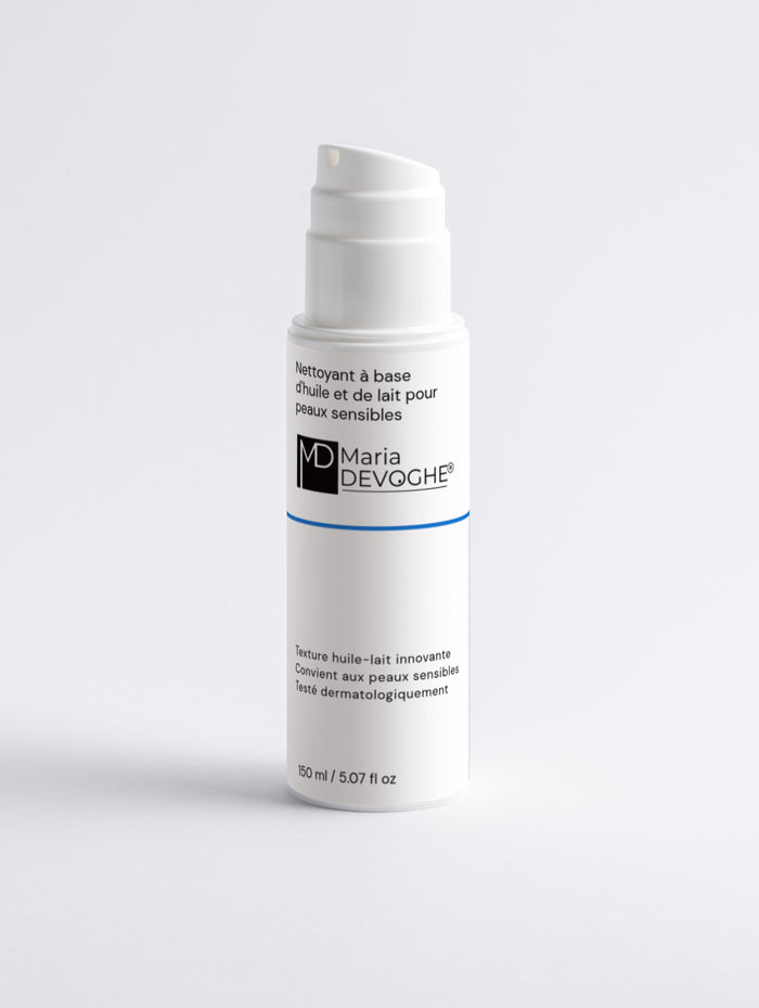 Nettoyant huile-en-lait pour peaux sensibles