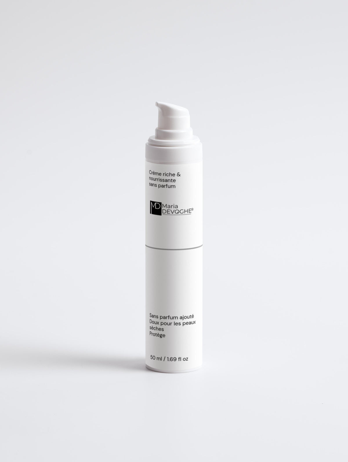 Crème visage riche sans parfum Maria Devoghe® – nutrition intense peaux sèches et sensibles