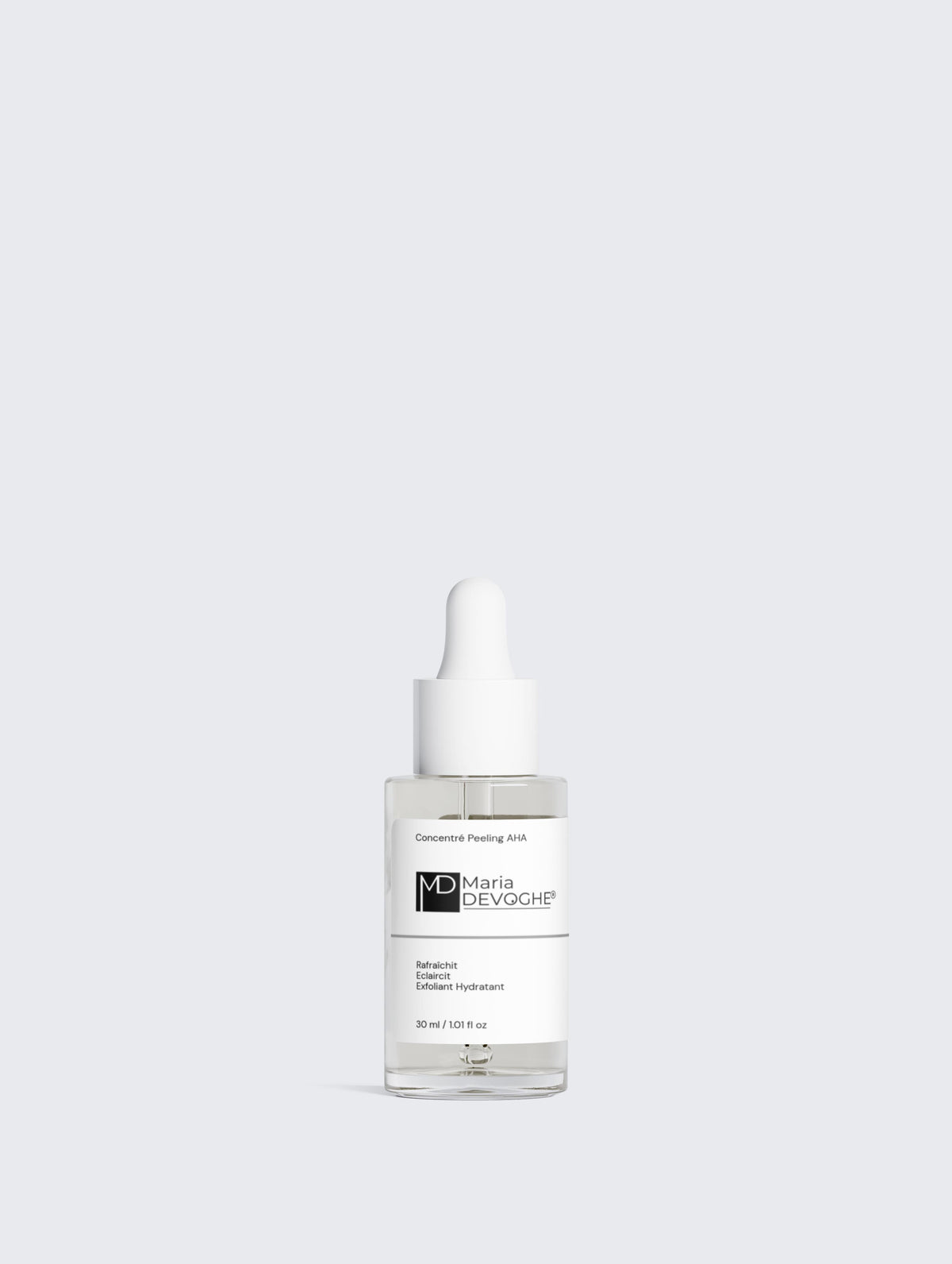 Concentré peeling AHA 10% acide lactique Maria Devoghe® – exfoliation douce et éclat immédiat