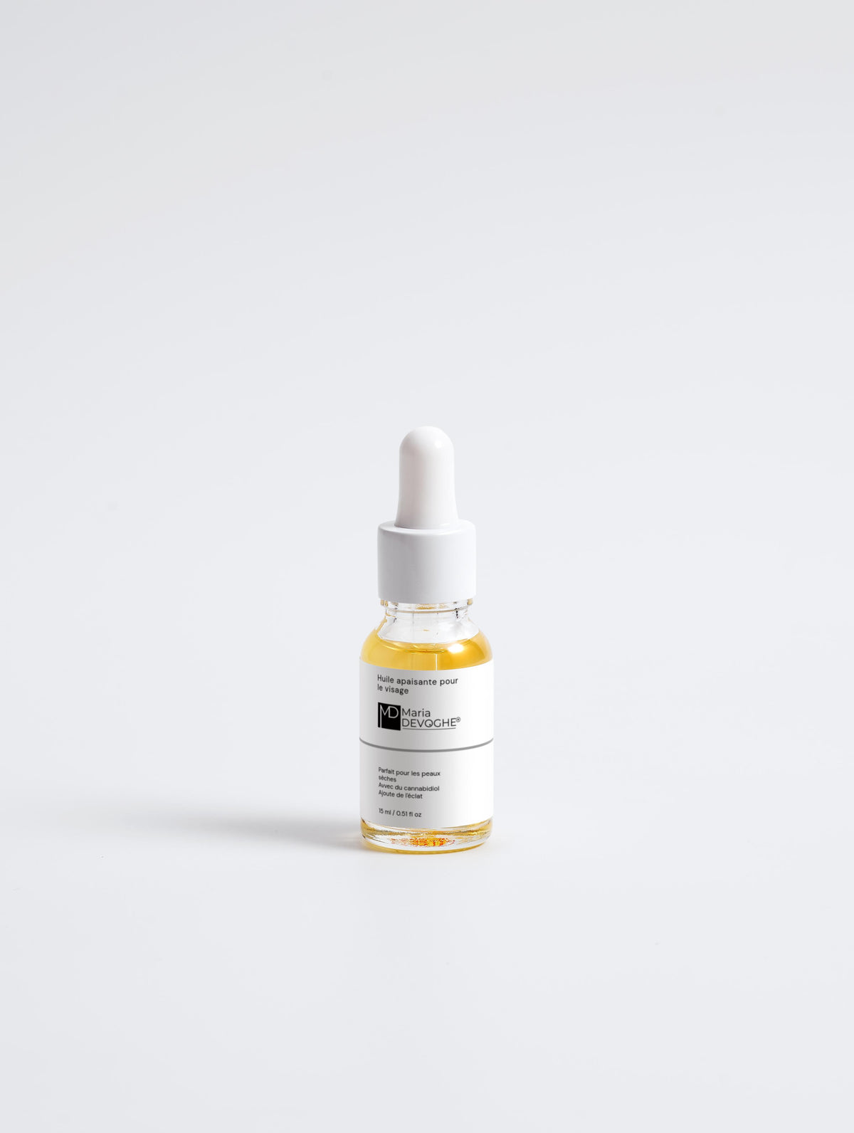 Huile visage apaisante au CBD Maria Devoghe® – soin anti-rougeurs peaux sensibles certifié bio