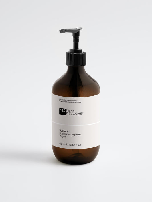 Gel douche gingembre & cardamome fumée Maria Devoghe® – nettoyant sensoriel mains et corps