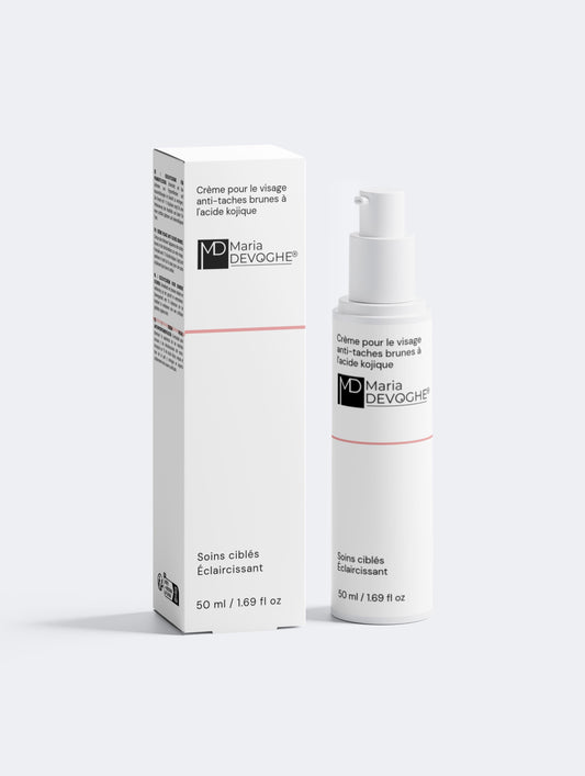 Crème pour le visage anti-taches brunes à l'acide kojique
