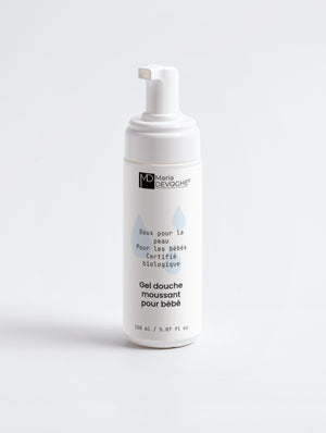 Gel douche moussant bébé Maria Devoghe® – mousse ultra-douce sans savon dès la naissance
