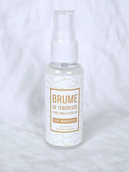 Brume de Tendresse Cuir Mandarine pour linge et oreiller