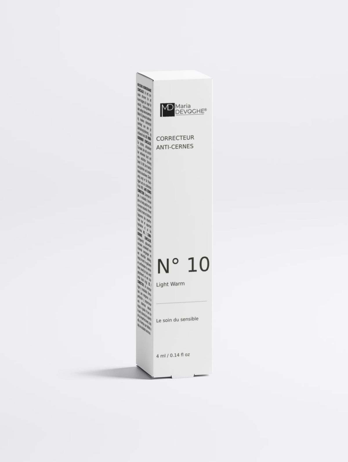 Correcteur anti-cernes hydratant — 10 Light Warm — Clair chaud — boîte numérotée