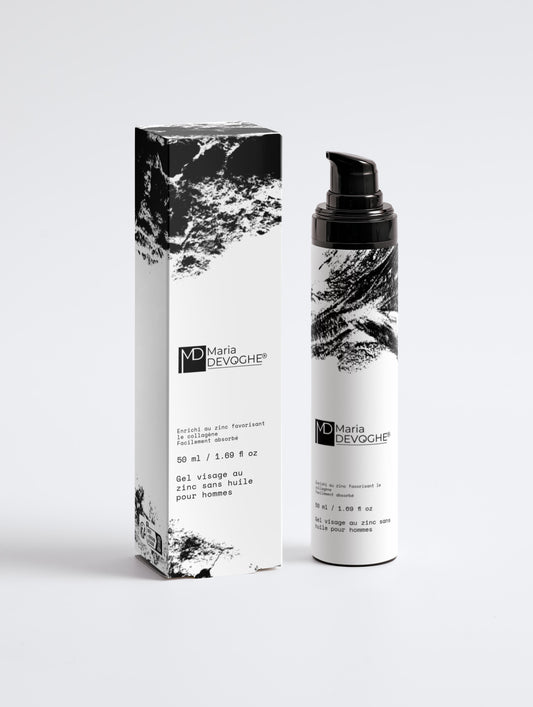 Gel visage au zinc sans huile pour hommes