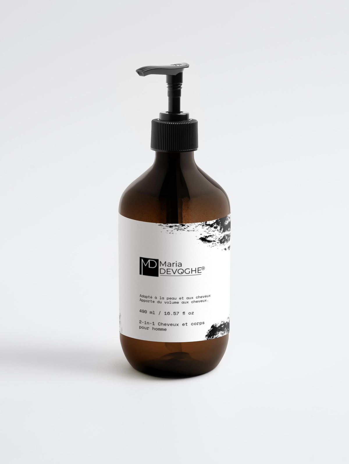 Gel douche shampoing 2-en-1 homme Maria Devoghe® – nettoyage corps et cheveux arôme boisé